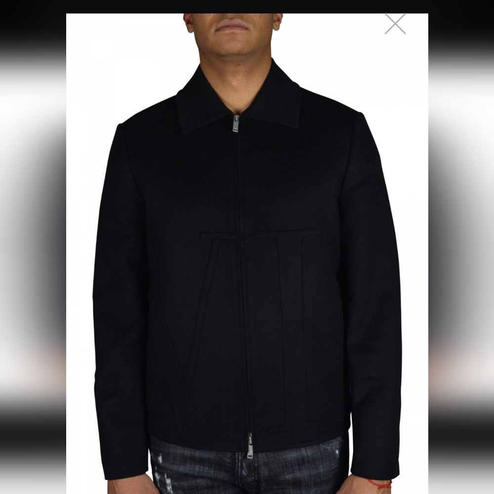 Black Wool Jacket from.Mario ValenteSz.L Made in Italy